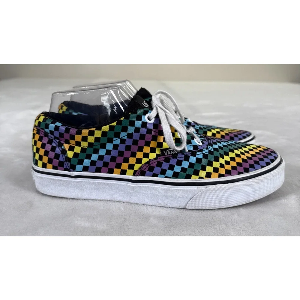 Vans Doheny Rainbow Mini Checkered Canvas Sneakers Women's Size 8.5 Bnfts Chrty - Picture 4 of 16